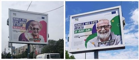 Campanie stradala finantata de UE cu actori care se dau drept batrani bisexuali si homosexuali in Bucuresti. Jurnalistul Paul Andrei a sesizat autoritatile din Sectorul 6 al Capitalei (Bucuresti)